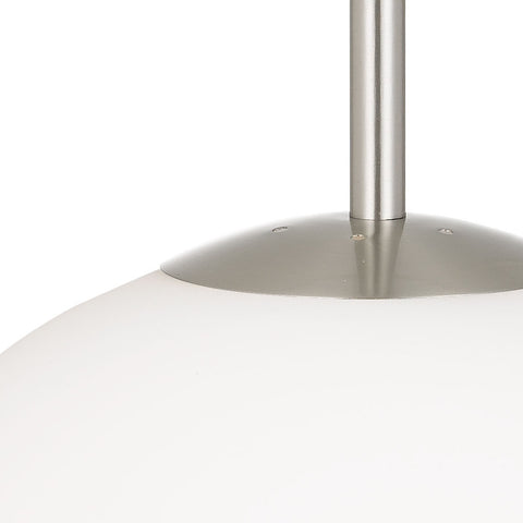 BALLY 10 250mm Nickel with Opal Ball E27 Pendant