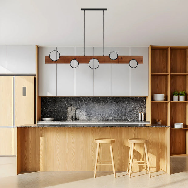 BERGEN Black/Walnut LED 3000k Pendant