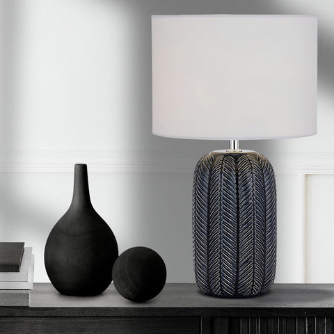 Bokem E27 Table Lamp Blue and White