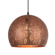 Botanica Embossed Dome Pendant Coffee