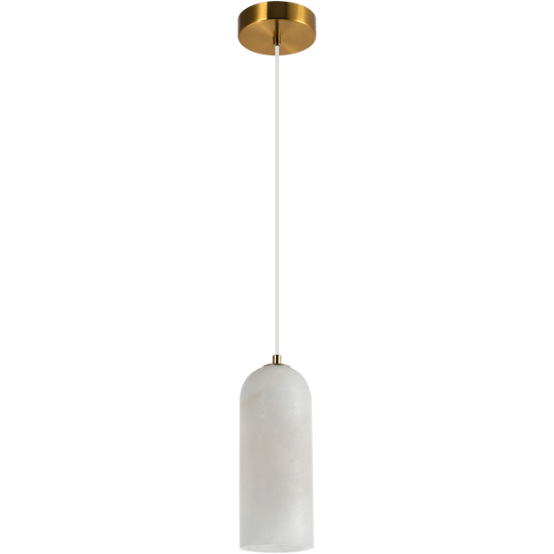 Bower Alabaster E27 Pendant Brass