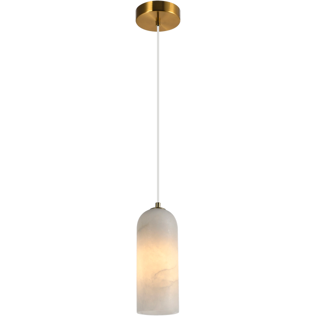 Bower Alabaster E27 Pendant Brass