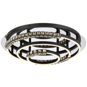 BRERA 40W LED CCT 3 Tier Black Chrome with Crystal Details Round CTC