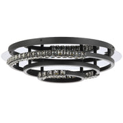 BRERA 40W LED CCT 3 Tier Black Chrome with Crystal Details Round CTC