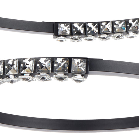 BRERA 80W LED CCT 3 Tier Black Chrome with Crystal Details Round Pendant