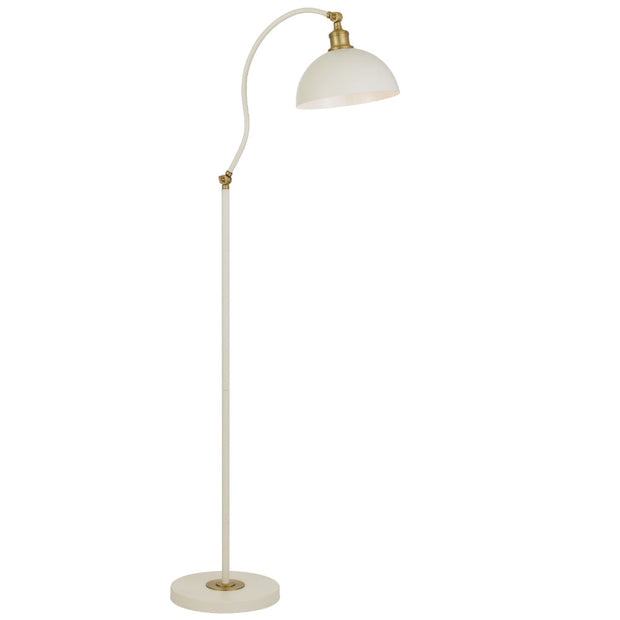 Brevik Floor Lamp Beige and Brass