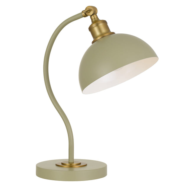 Brevik Table Lamp Green and Brass