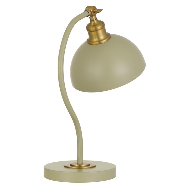 Brevik Table Lamp Green and Brass