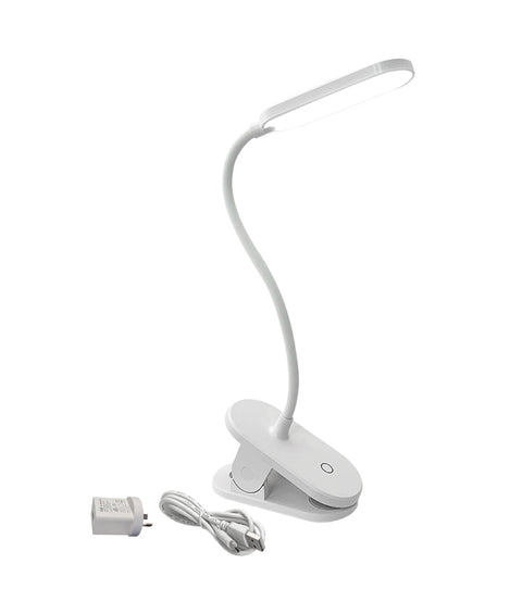 Buddy 2.5w 6500K LED Rechargeable Touch Clip Lamp White