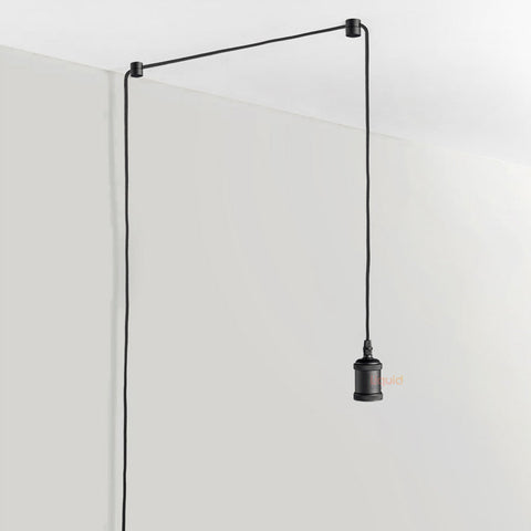 Suspension to suit Lamp Shade with Flex and Plug Black