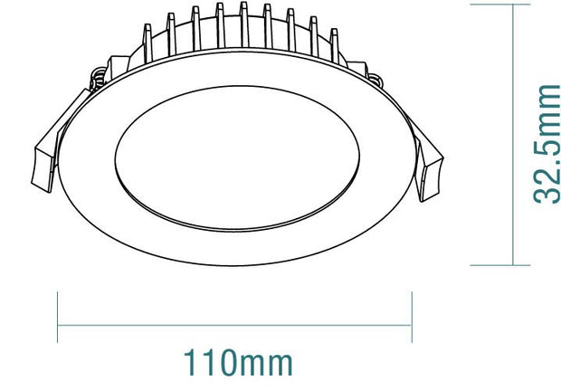 Blitz 2 White Tricolour 10w LED Integrated Dimmable Downlight