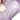 Campana Pendant Swirled Purple Glass with Brass