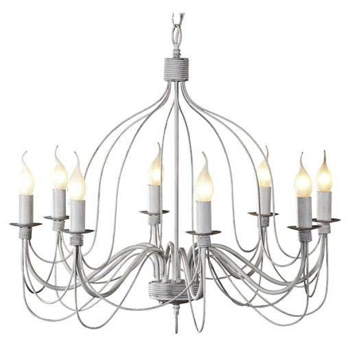 Candice 8lt Traditional French Candelabra White