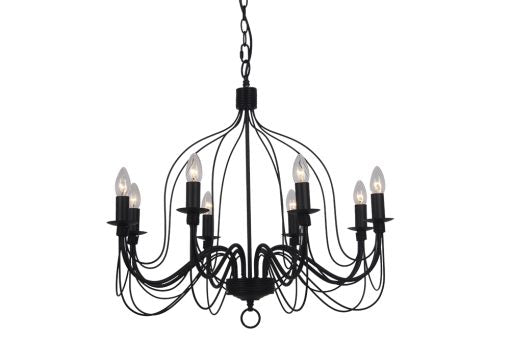 Candice 8lt Traditional French Candelabra Black