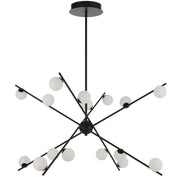 Captiva 16 x 3w Dimmable 3000K LED Pendant Black and Opal