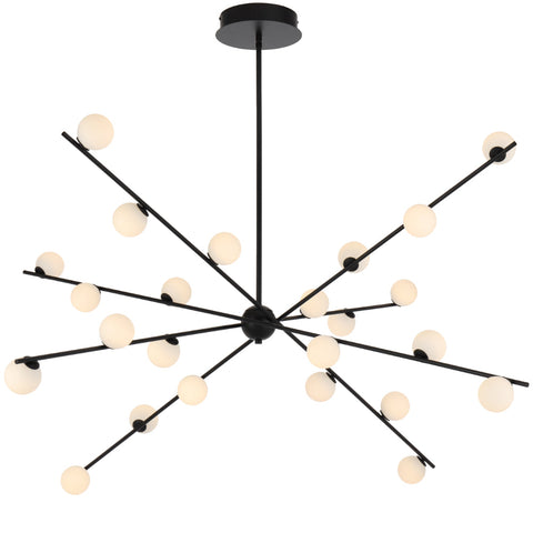 Captiva 24 x 3w Dimmable 3000K LED Pendant Black and Opal