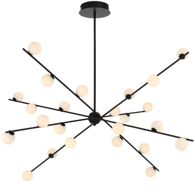 Captiva 24 x 3w Dimmable 3000K LED Pendant Black and Opal