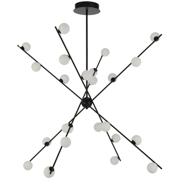 Captiva 24 x 3w Dimmable 3000K LED Pendant Black and Opal