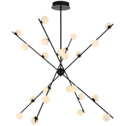 Captiva 24 x 3w Dimmable 3000K LED Pendant Black and Opal