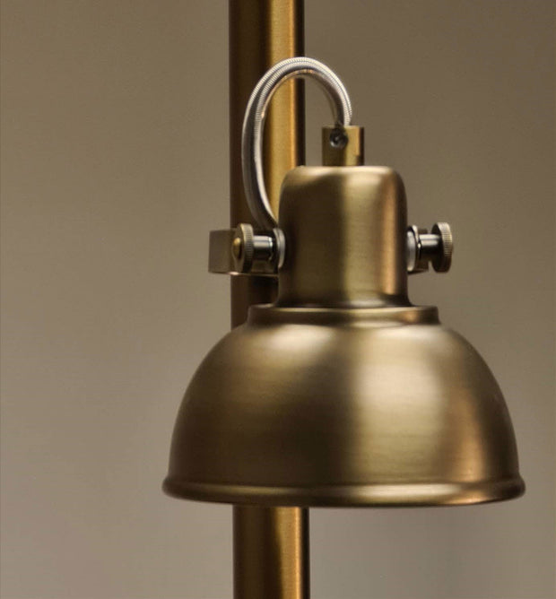 CARSON Twin Antique Brass GU10 Floor Lamp