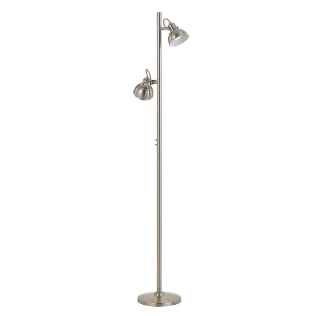 CARSON Twin Nickel GU10 Floor Lamp