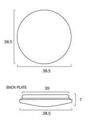 CASSIA 28w LED CCT 2400lm White Non-Dim Oyster Light
