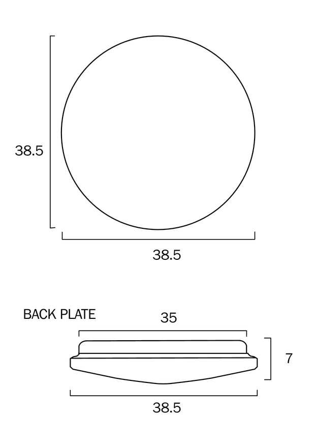 CASSIA 28w LED CCT 2400lm White Non-Dim Oyster Light