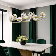 Catania 8 Light Antique Gold Pendant