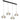 CEDRO 4 Light 30w LED CCT Black Smoke Glass Linear Pendant