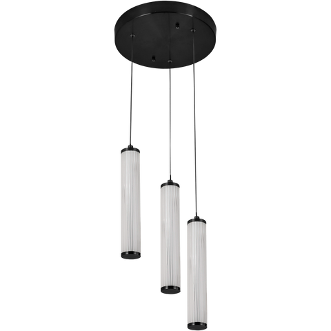 Charm 3x10W CCT LED 3lt Pendant Black