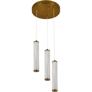 Charm 3x10W CCT LED 3lt Pendant Brass