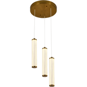 Charm 3x10W CCT LED 3lt Pendant Brass