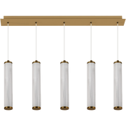 Charm 5x10W CCT LED 5lt Bar Pendant Brass