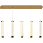 Charm 5x10W CCT LED 5lt Bar Pendant Brass