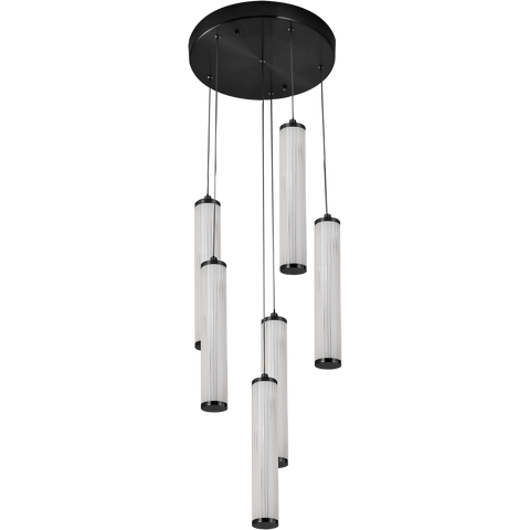 Charm 6x10W CCT LED 6lt Pendant Black