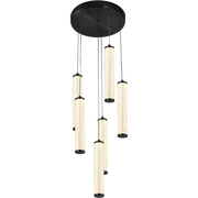 Charm 6x10W CCT LED 6lt Pendant Black