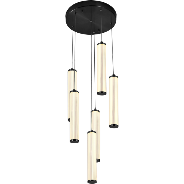 Charm 6x10W CCT LED 6lt Pendant Black