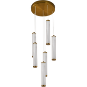 Charm 6x10W CCT LED 6lt Pendant Brass