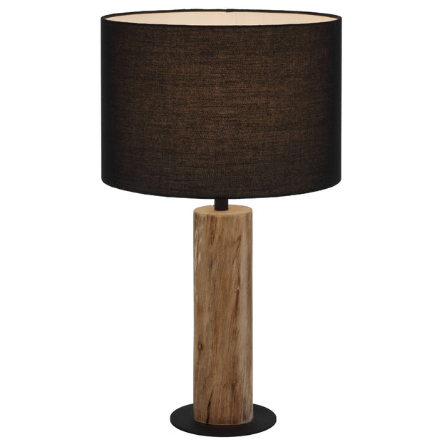 Chad Table Lamp Wood and Black