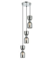 Clessidra 3lt Pendant Smoke Glass with Chrome