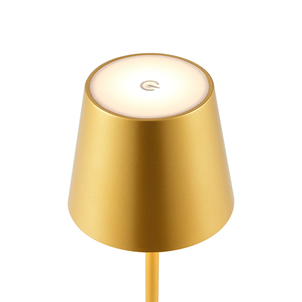 Clio 3w 3000K LED Rechargeable Gold Satin Table Lamp