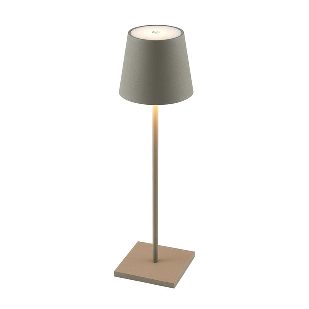 Clio 3w 3000K LED Rechargeable Grey Sand Table Lamp
