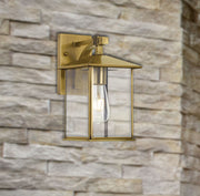 Coby Exterior Wall Light Brass Small