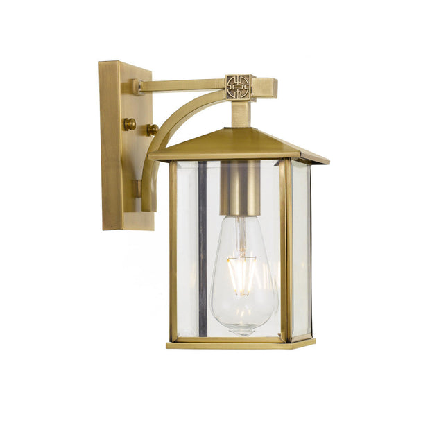 Coby Exterior Wall Light Brass Small