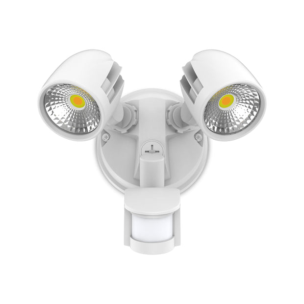 24W Twin Security Spot W/Sensor IP54 White