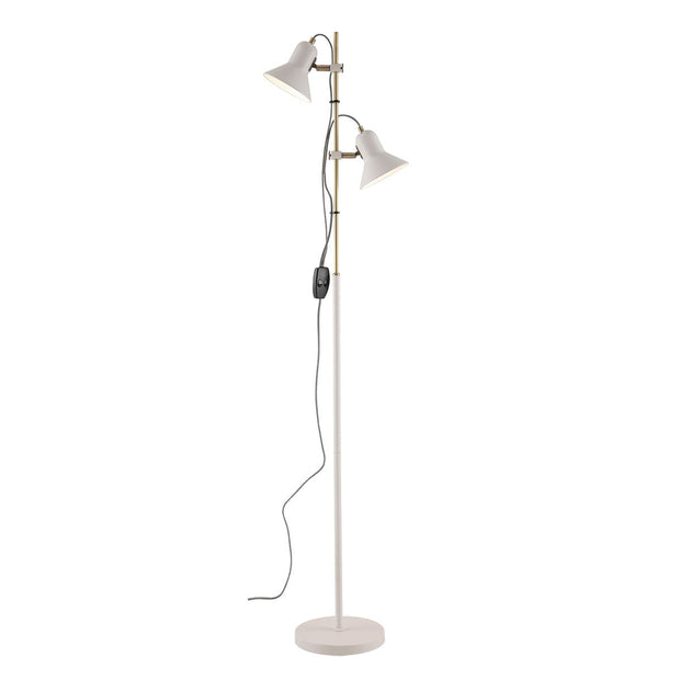 CORELLI 2x6w GU10 LED White Floor Lamp