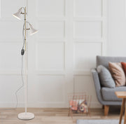 CORELLI 2x6w GU10 LED White Floor Lamp
