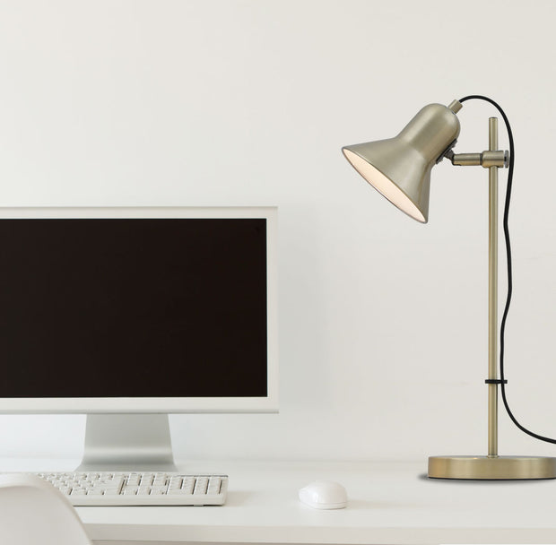 CORELLI GU10 Antique Brass Desk Lamp