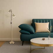 CORELLI 2x6w GU10 LED Antique Brass Floor Lamp