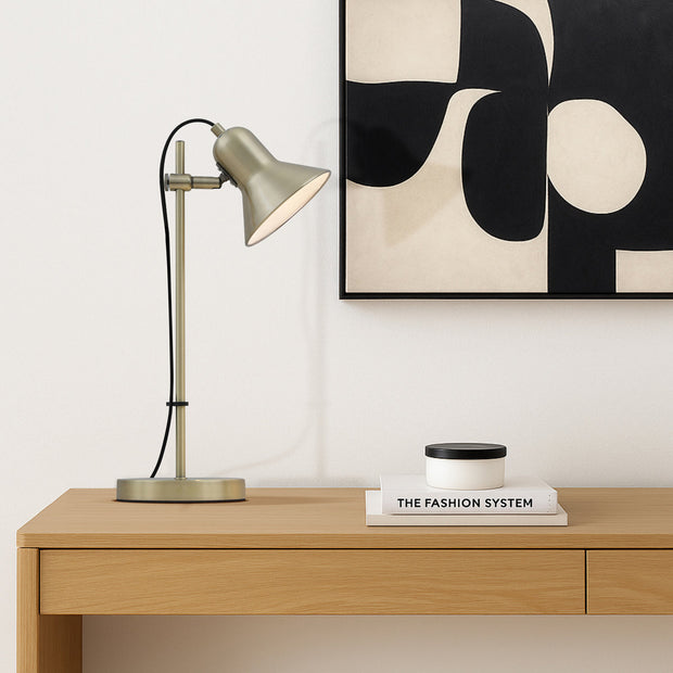 CORELLI GU10 Antique Brass Desk Lamp